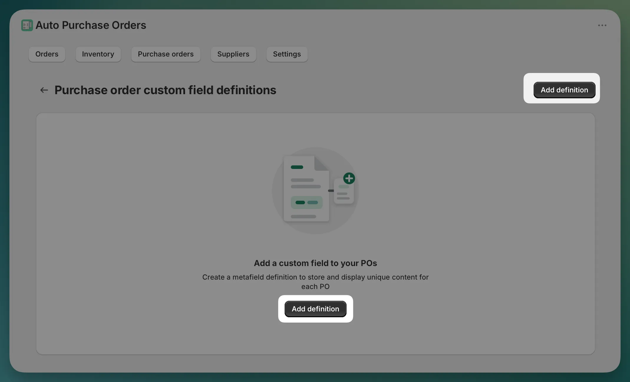 New definition button