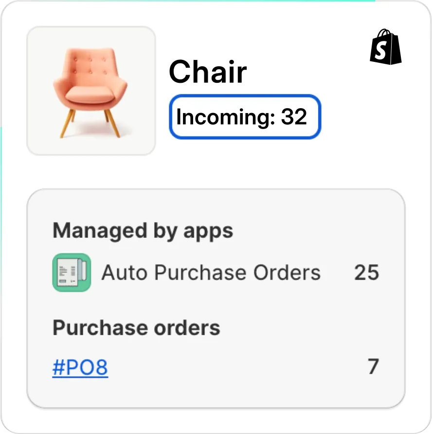Incomings in Shopify