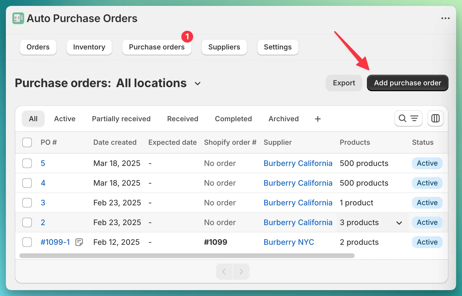 Creating a manual PO