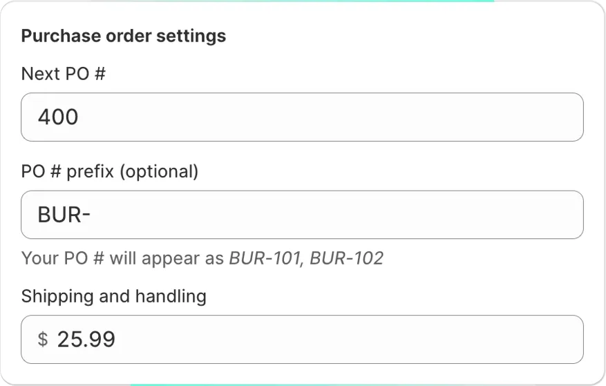 Add new purchase order in the AutoPO
